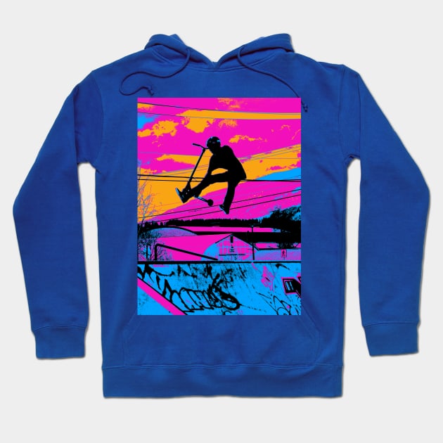 Let's Fly! - Stunt Scooter Rider Hoodie by Highseller